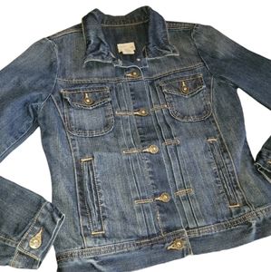 Gap Jean Jacket Women's Size Extra Small XS Denim 100% Cotton Outerwear Layering